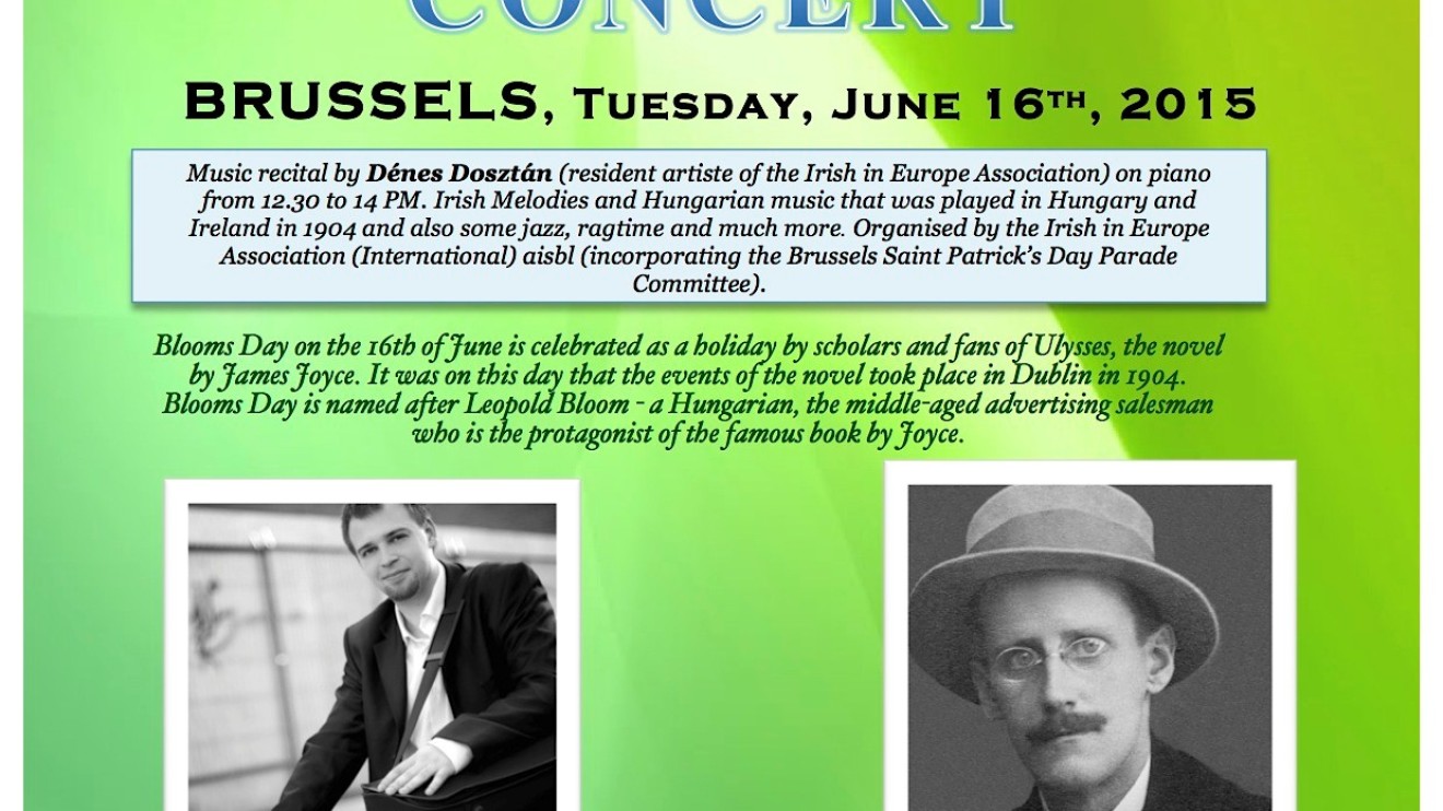 Bloomsday Annual Irish Hungarian Lunchtime Concert